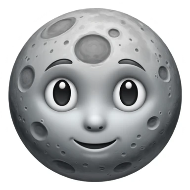 moon without eyes and mouth sticker