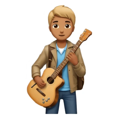 Rider with guitarcase,Metro Riders, inside metro train, no transparent, with background,full image , negative transparent, positive background. sticker