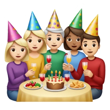 200 people eating at a family party sticker