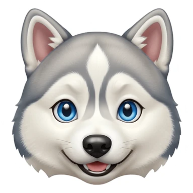Happy siberian husky sticker