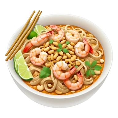 Bowl of pad Thai sticker