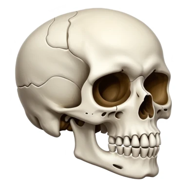 Skull to the side sticker