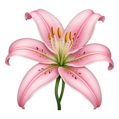 light pink lilium sticker
