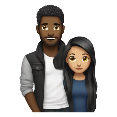 sou  moreno   e    tenho  cabelo  preto sticker