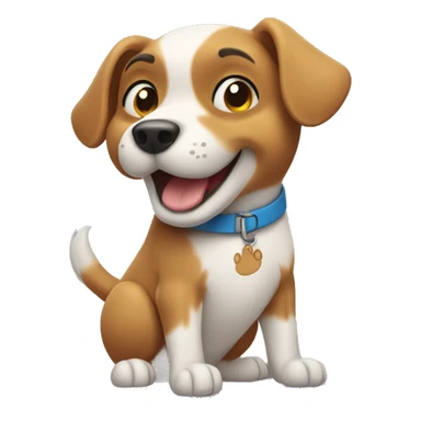 Dog shaking paw sticker