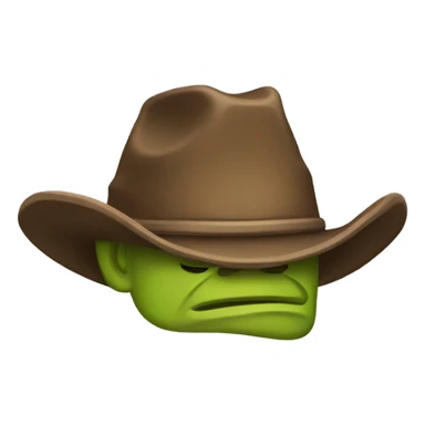 ogre cowboy hat sticker