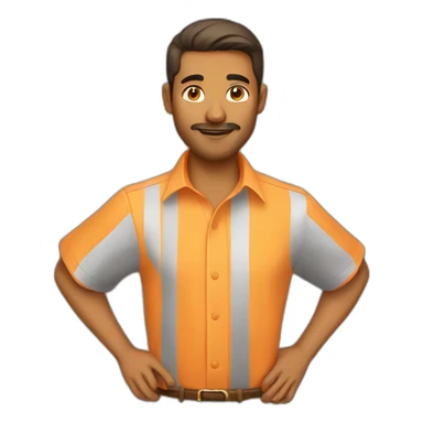 saffron color shirt sticker