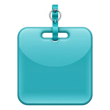 turquoise price tag emoji, simple and clear sticker