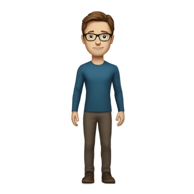 white nerd guy with brown hair inside ironman suit sticker