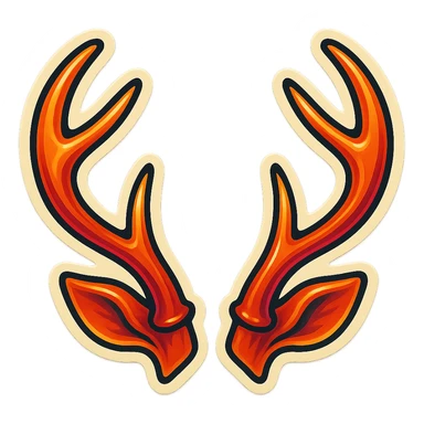 Pair of antlers sticker