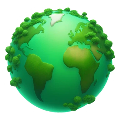 Green planet sticker