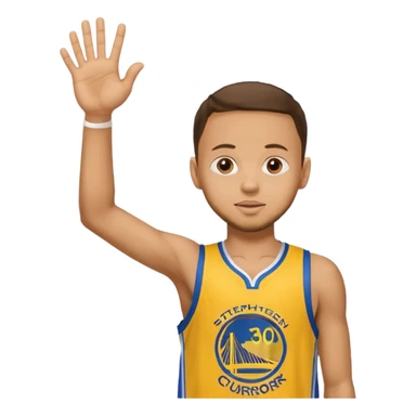 The hand gesture for a Stephan Curry 3 point make sticker