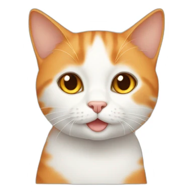 small orange almost white loving cat sticker