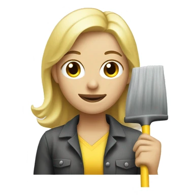 Creator a blond cleaning women sticker