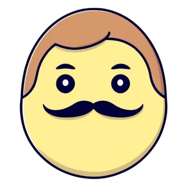 Mustache with titties sticker