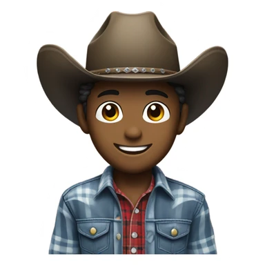 smiling cowboy boy sticker