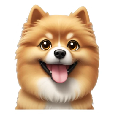 little otange cute spitz   sticker