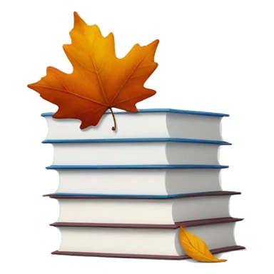 stack of letters and autumn leaf sticker