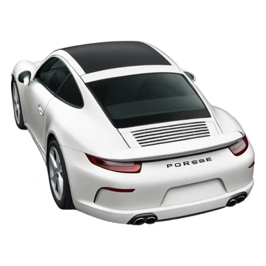 White Porsche 911 sticker