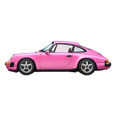 Pink car Porsche sticker