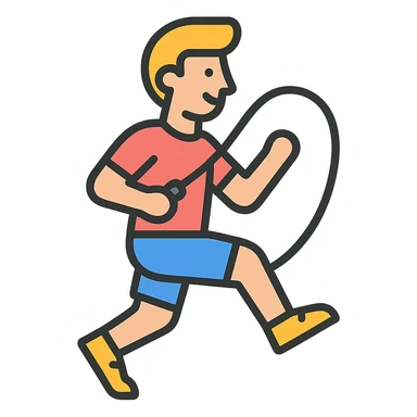 sportsman doing cardio exercises sticker