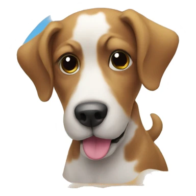 Dog at the beach  sticker