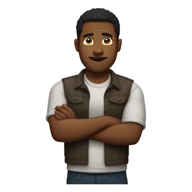 guys with arms crossed and mad sticker