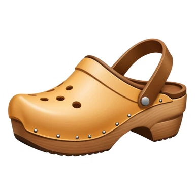 simple wooden traditional minimal clog  sticker