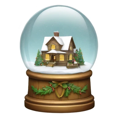Realistic Victorian Christmas snowglobe sticker