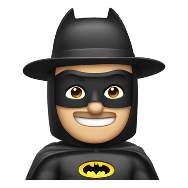 hombre estilo de batman feliz, que en su playera diga CM sticker