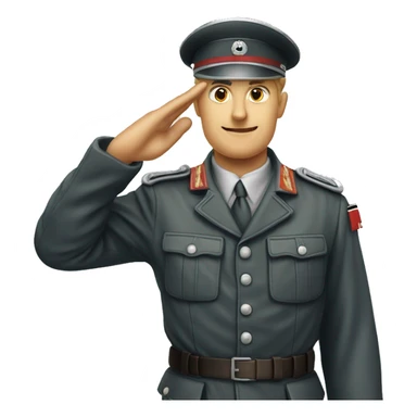 German classical 1940 soldier saluting sticker
