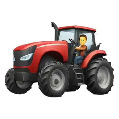 Elon musk on a tractor  sticker