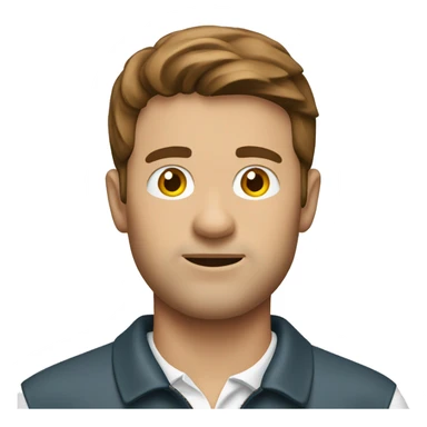 golf man with brown hair sticker