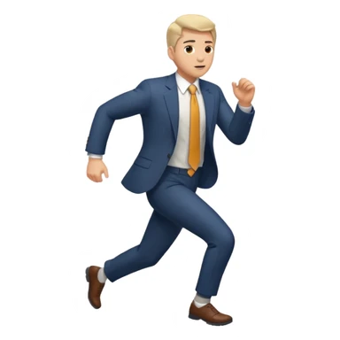 A man running in a suit sticker