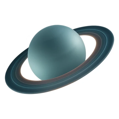 Make Saturn's rings more colorful in a matte glass style with no background. sticker