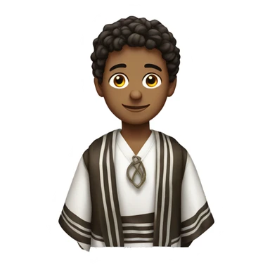 Jewish young man with tallit sticker