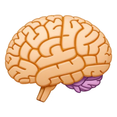 Flat emoji style, simple shapes, bold outline, minimal details, centered, white or transparent background, modern Unicode emoji look. A brain and a loading bar which is filling underneath sticker