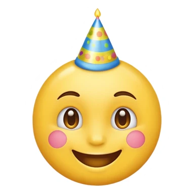 Emoji ios 18 de cara de cumpleaños sticker