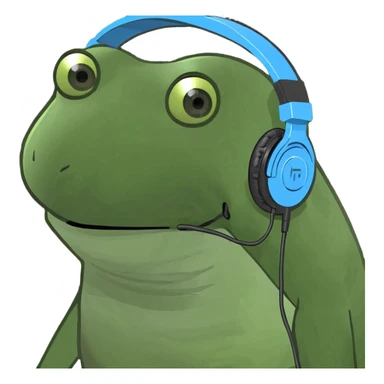 A headphons of Apple sticker