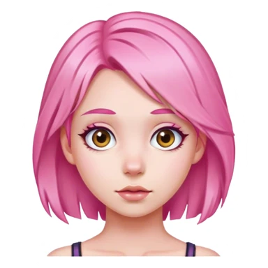 pink haired girl sticker