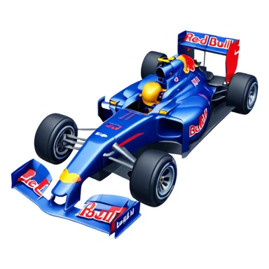 Crea un emoji de carro de f1 de red bull sticker