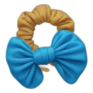 Blue scrunchie sticker