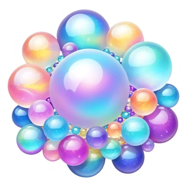 Epic divine shiny legendary celestial flowery complex detailed iridescent gradients marbles aesthetic-scenery-Decorations sticker