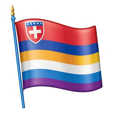 A slovak flag combined with a gay flag sticker