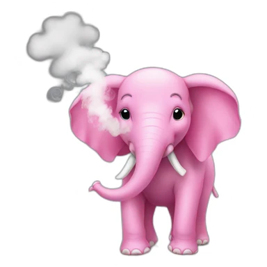 pink elephant smoke sticker