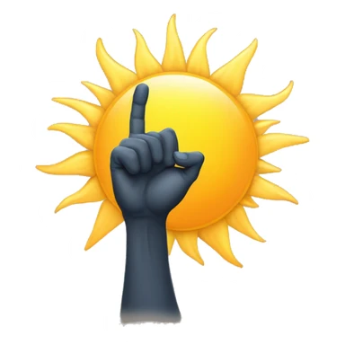 sun with vulcan salute sticker
