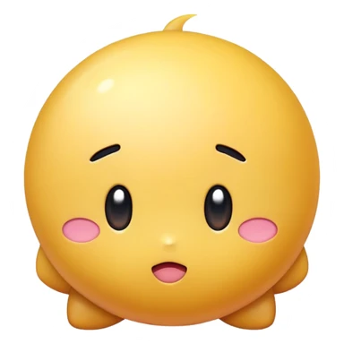 A yellow box with cute kirby eyes sticker