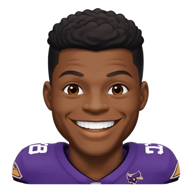 Lamar Jackson laughing sticker