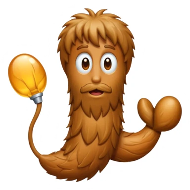 A large hairy penis sticker