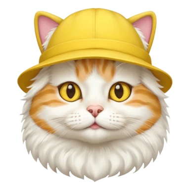 cat with yellow hat sticker